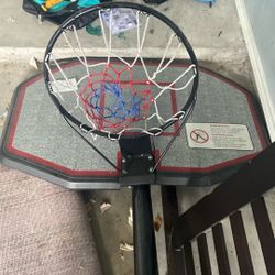 Basketball Hoop And A Basketball 