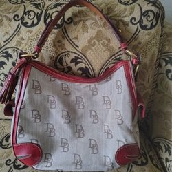 Dooney & Bouke Large satchel Bag leather And Cloth
