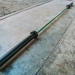 New Green & Black Cerakote Olympic Barbell; 1500lb Capacity Olympic Bar INCLUDES FREE COLLARS 