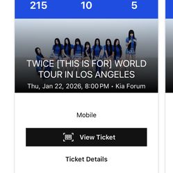 TWICE Kia Forum January 22 Section 215