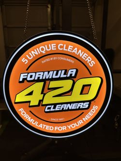 Formula 420 Cleaner LED Sign For Retail Shop Or Man Cave