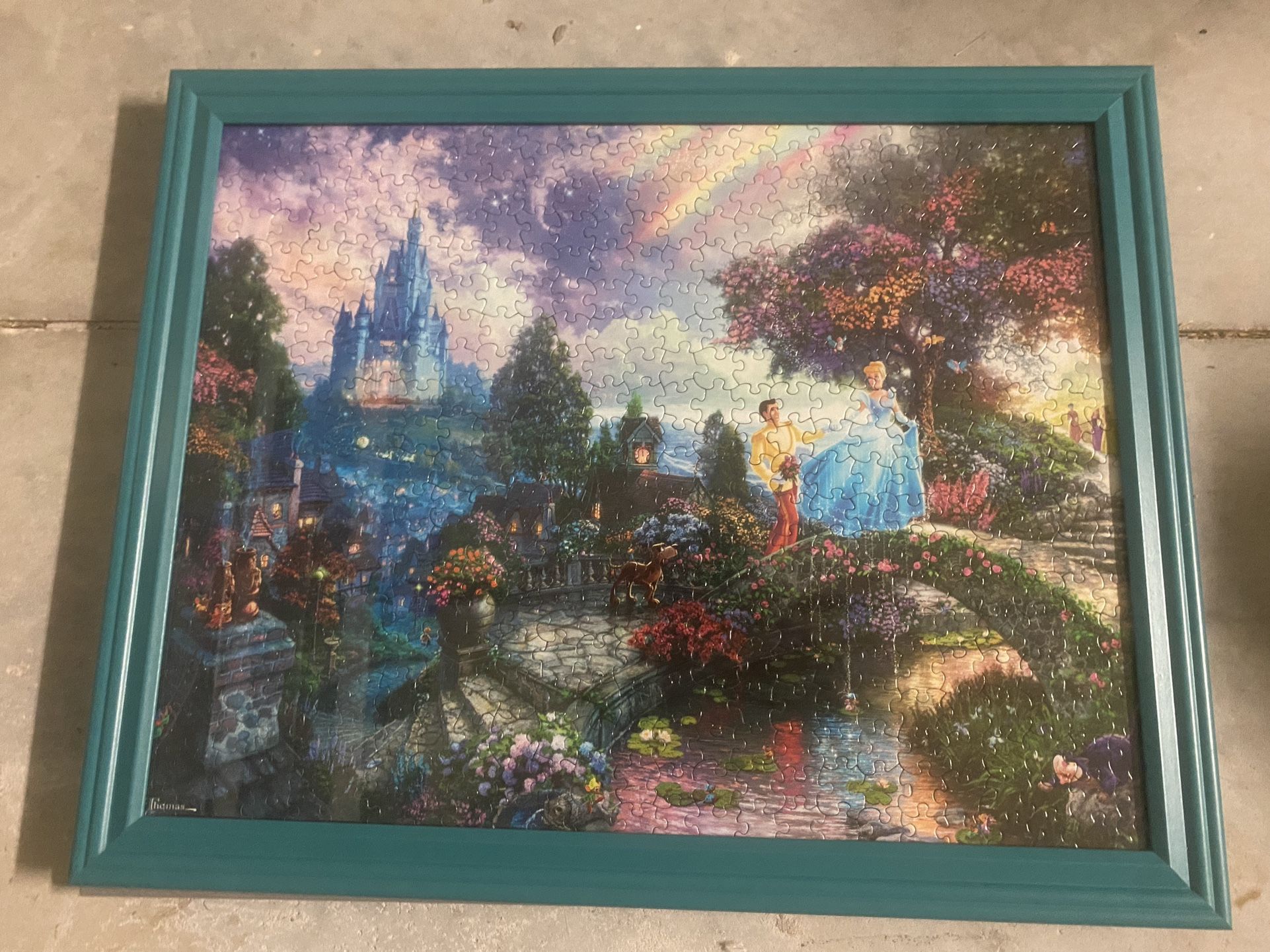 Cinderella Thomas Kinkade Framed Puzzle