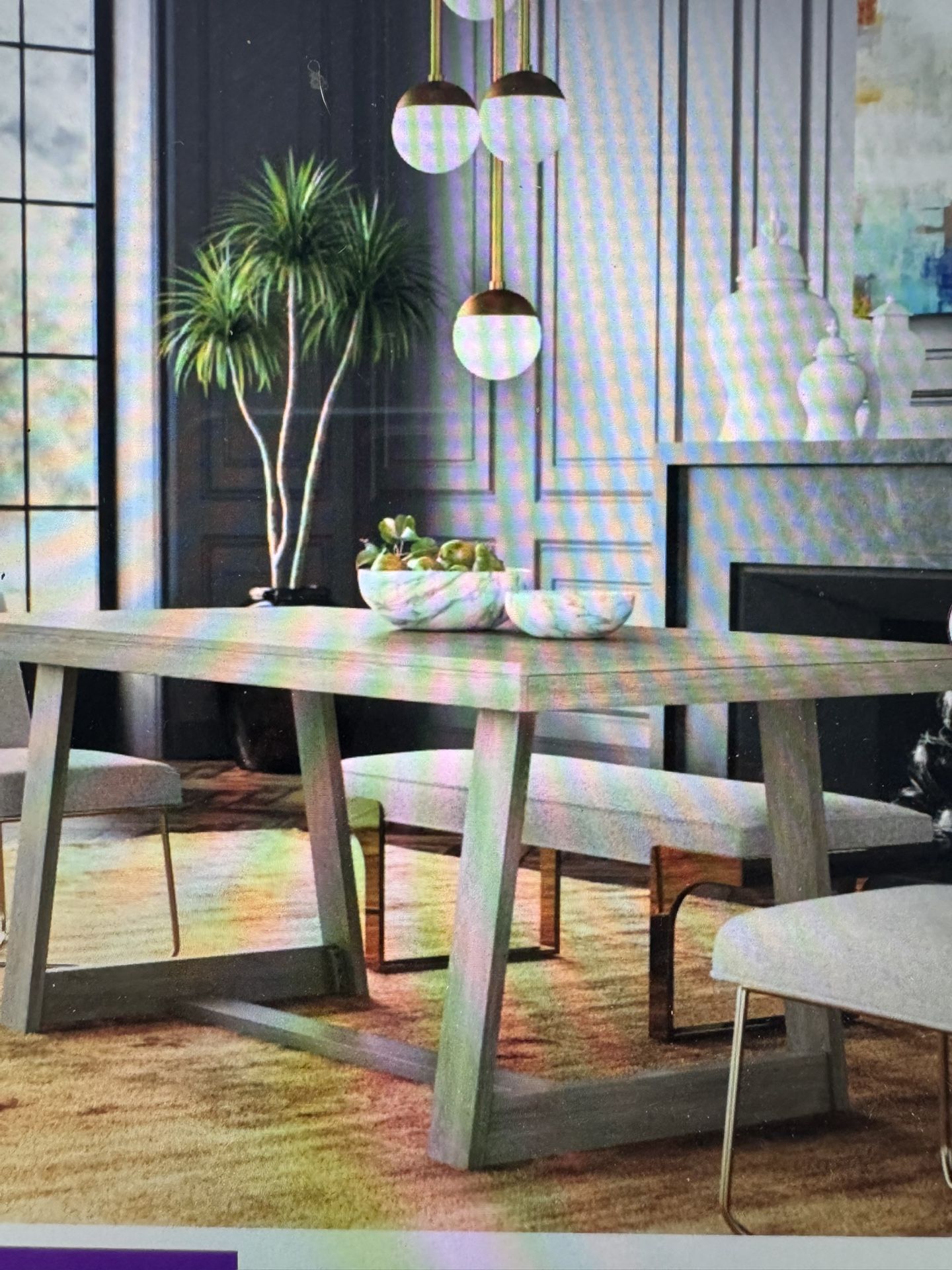 Pine Solid Wood Dining Table