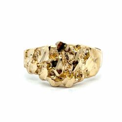 Woman’s Ladies 10k Yellow Gold Nugget Ring Size 7.5 GP3136423