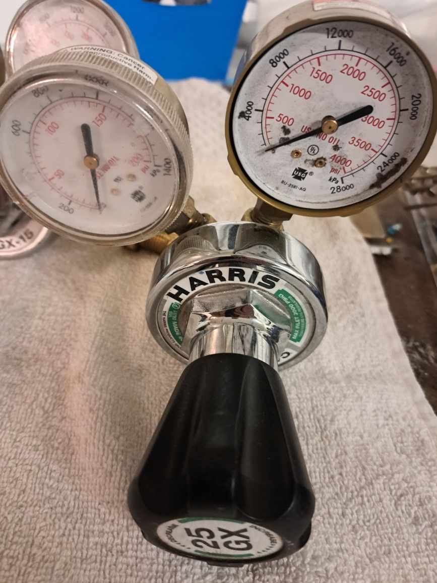 Oxygen/Propane Regulators For Torch. Good Condition.