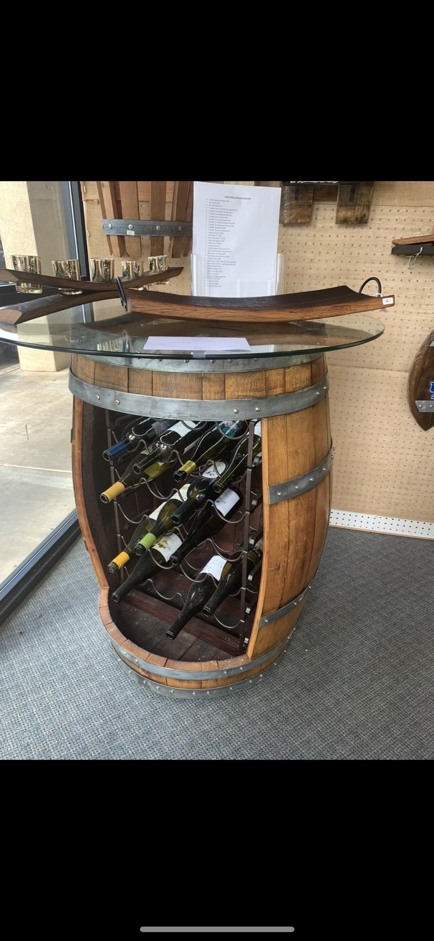 Barrel With Wine Rack