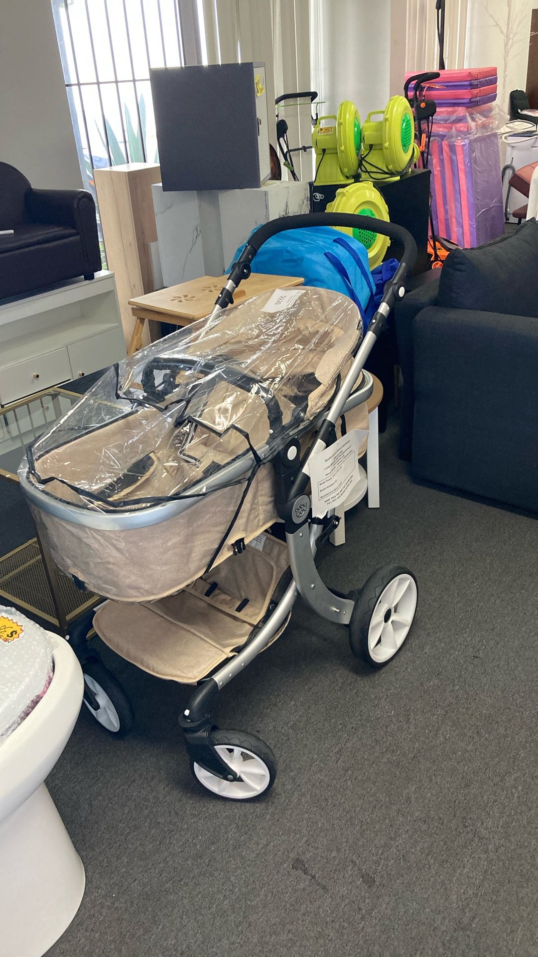 2-In-1 Baby Stroller, Reversible bassinet Reclining