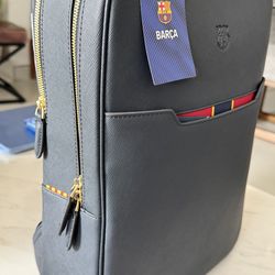 FC Barcelona Double-Zip Leather Backpack