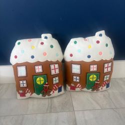 Gingerbread house pillows 16 x 14 $35 for both