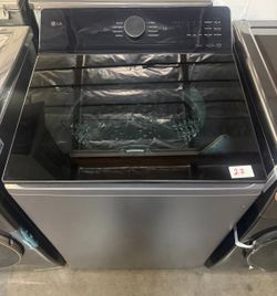 $725 ONLY! LG 5.5 cu ft Smart Top Load Washer in Matte Black – Retail $1,450 – You Save $725 Today! 