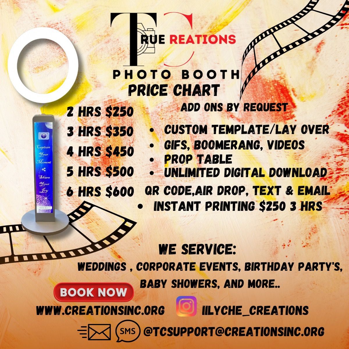 TRUE CREATIONS PHOTO BOOTH