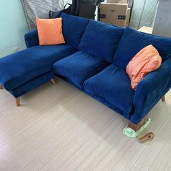 Blue Velvet Couch