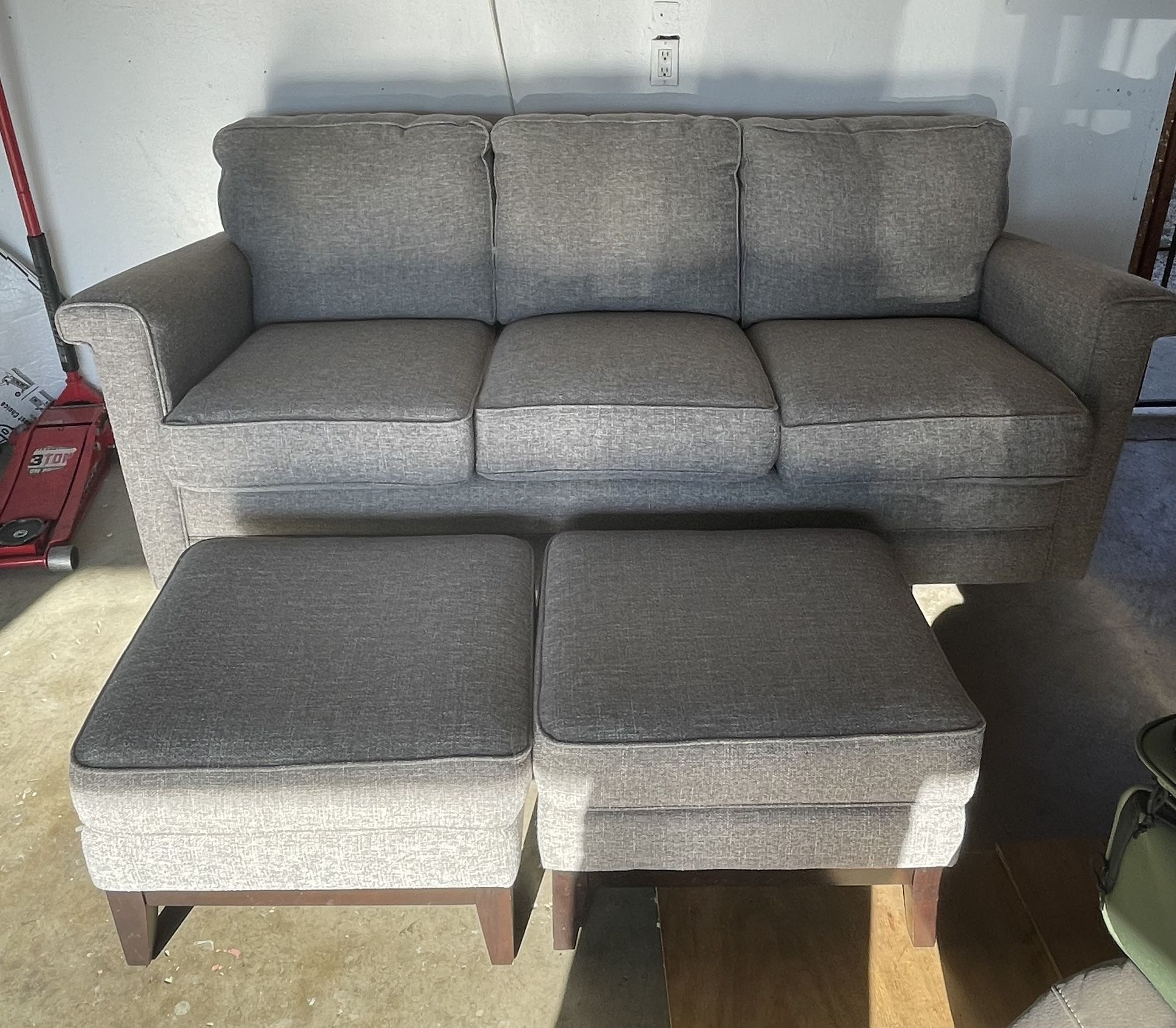New Couch And Ottomans