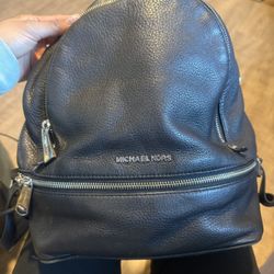 Michael Kors Leather Mini Backpack – Black