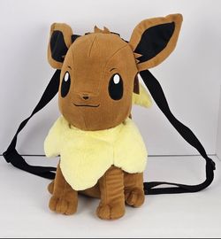 2017 Pokemon Backpack: Eevee Plush Backpack 12” Tall