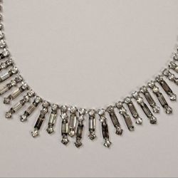 VINTAGE GORGEOUS RHINESTONE CRYSTAL NECKLACE Wedding Fancy