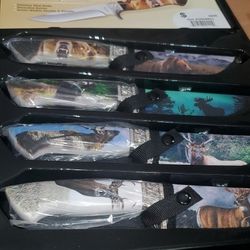 Wildlife knife set collection