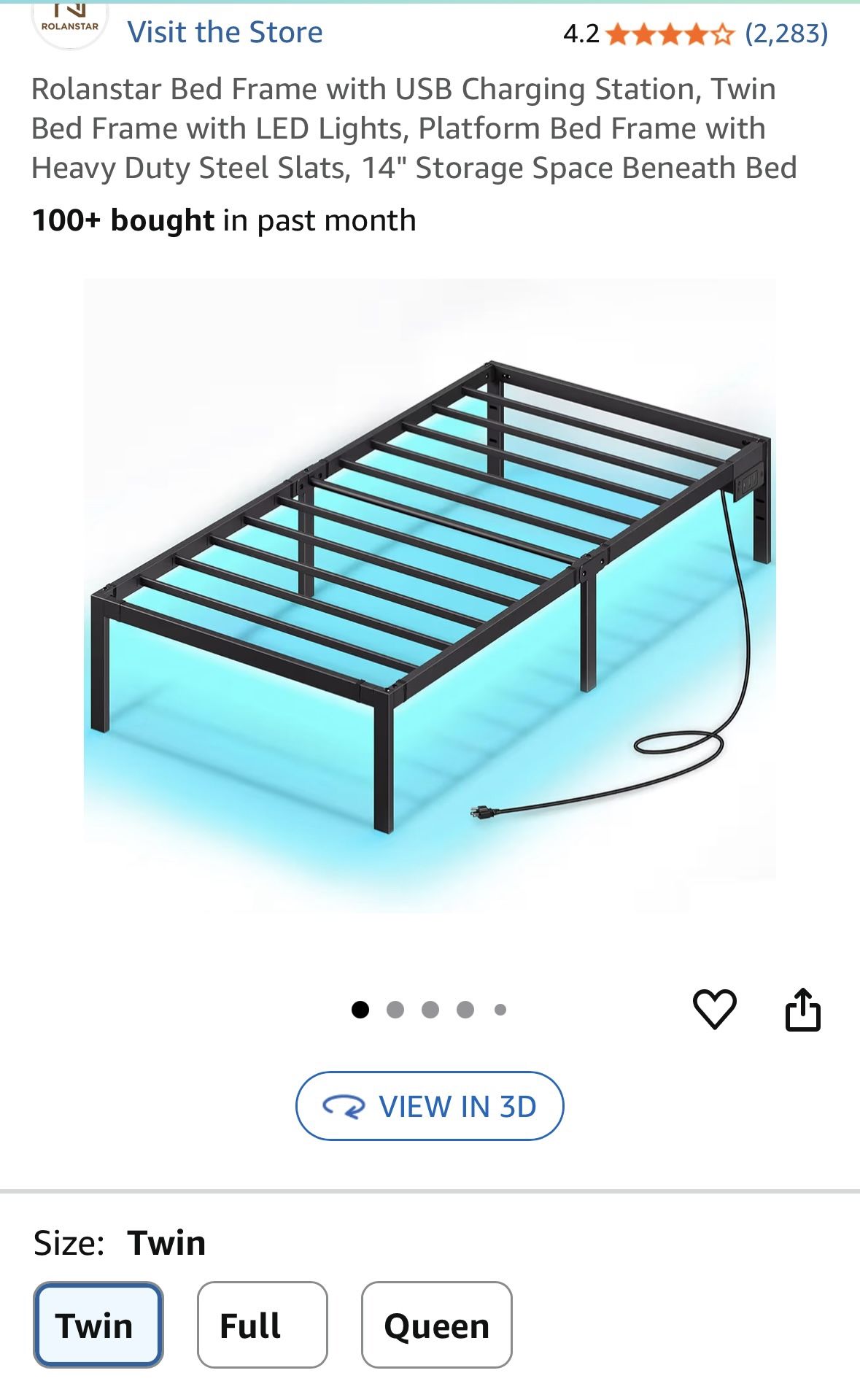 Black Twin Bed Frame