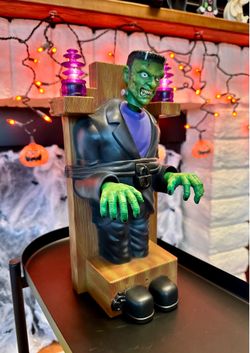 TRENDMASTERS HallowScream Frankenstein Vintage Halloween Decoration with Lights, Sound, and Motion