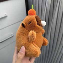 Capybara plush keychain