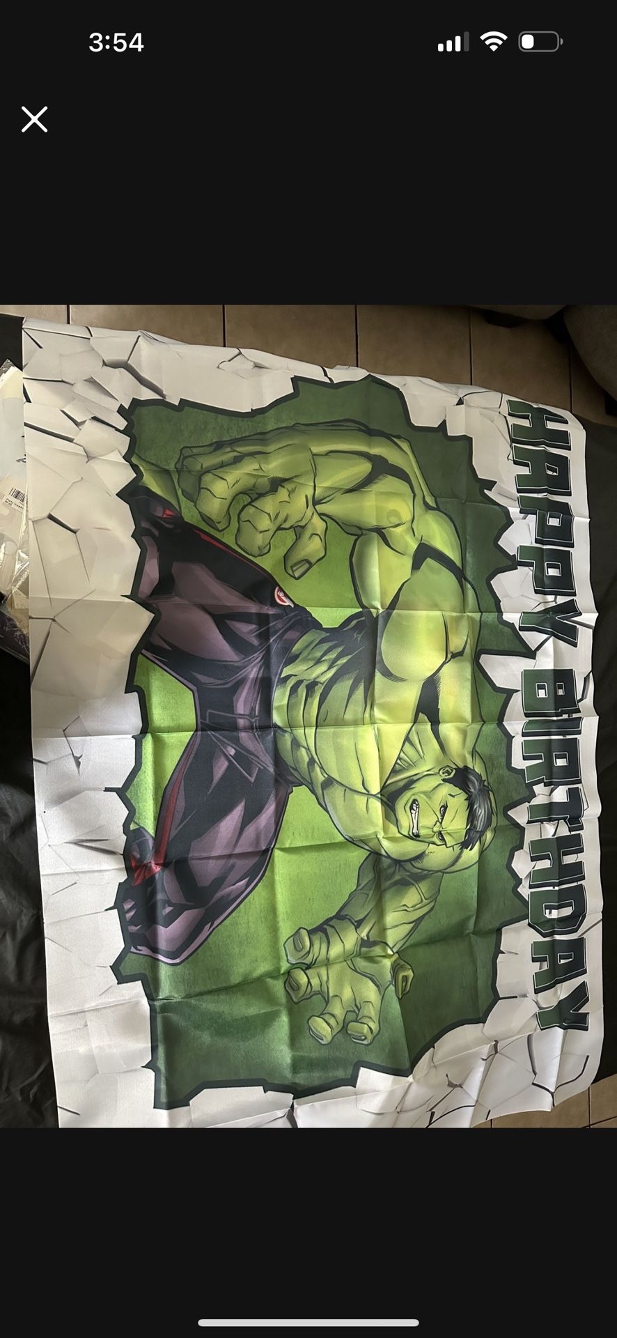Hulk Birthday Party, Banner
