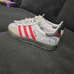 Hello Kitty Gazelle Adidasd Size 5.5 Womans Great Comdition 9.0/10