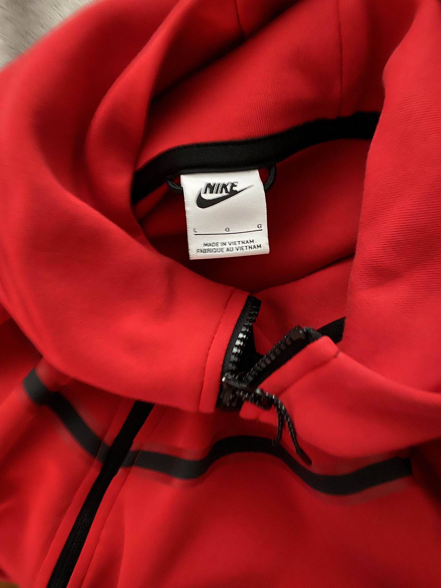 Red Nike Tech Fleece Size Large