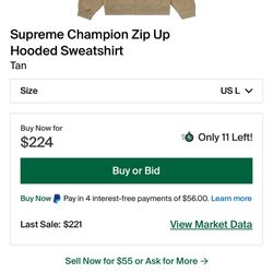 Supreme Hoodie Size large