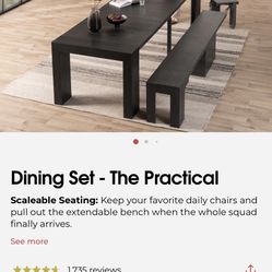 Transformer Black Dining Set