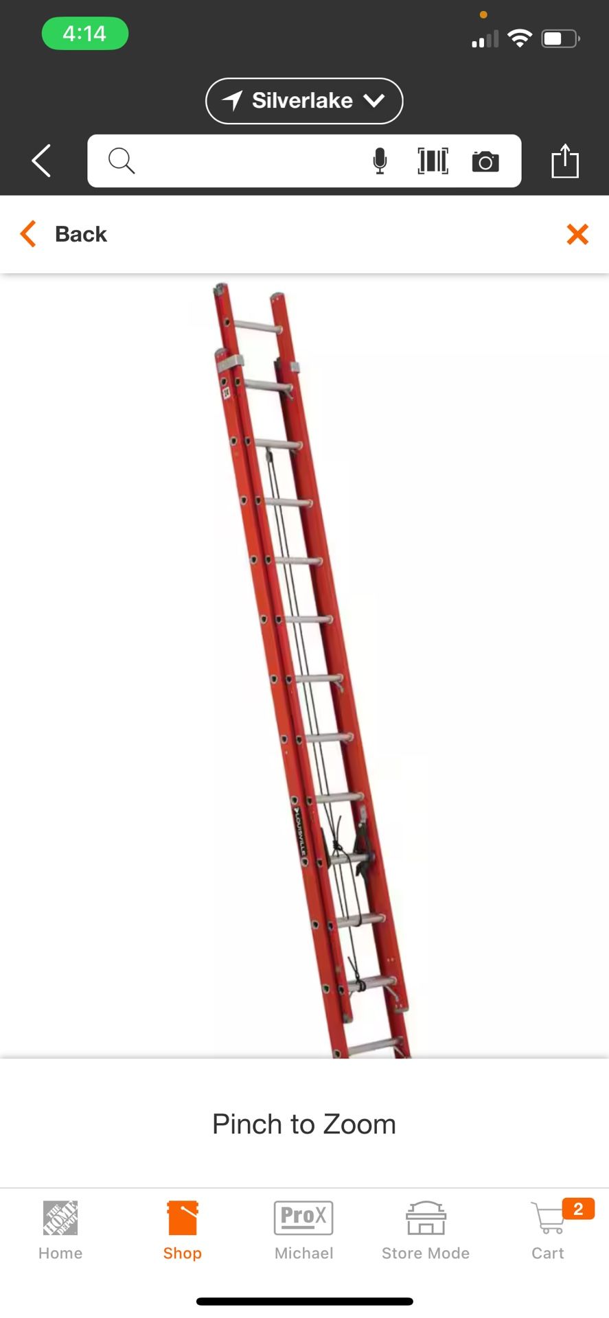 24 Ft Fiberglass Extension Ladder