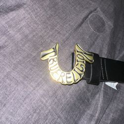 True Religion Belt Size 40 Blk/gold