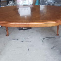 Antique Wooden Table With 6 Chairs 