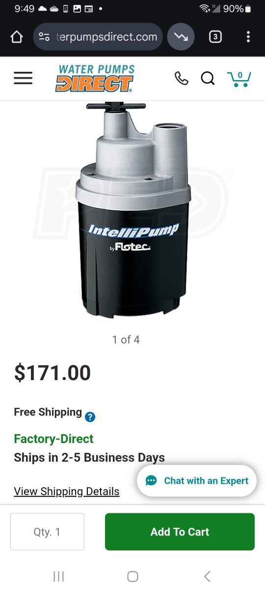 Flotec Intellipump 1790 Gal Perhour