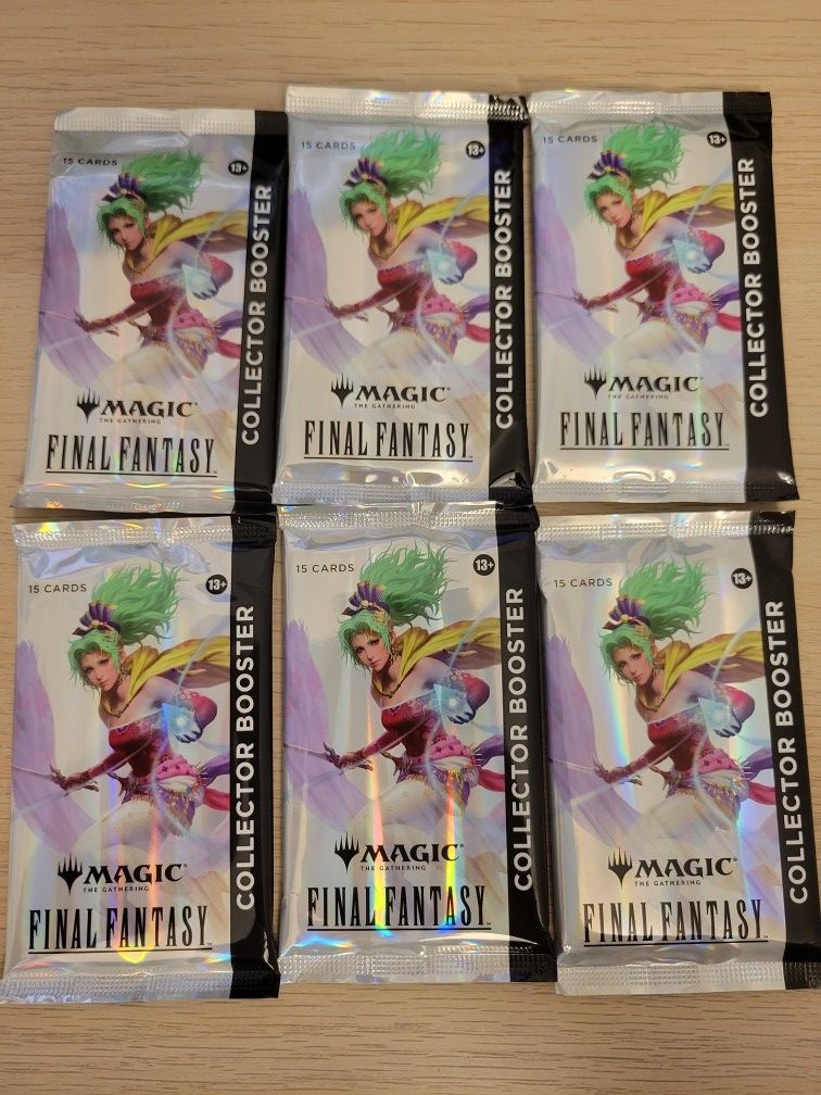 6x final fantasy magic the gathering ff mtg collector booster pack
