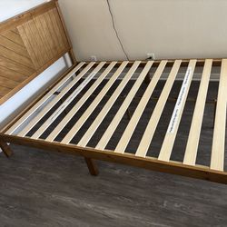 Queen bed frame and queen mattress