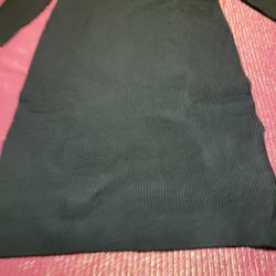 NEW - BLACK CABLE KNIT SWEATER DRESS W/SIDE SLITS