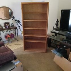 Oak Shelves. 6. Ft.   HI      . 4 Ft. Wide 