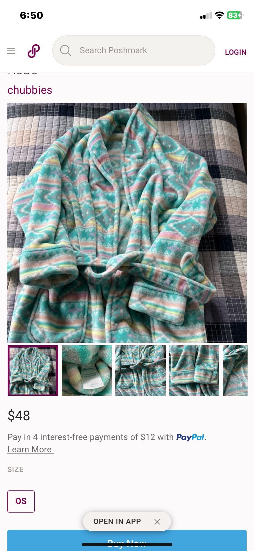 Chubbies Plush Fleece Bath Robe -Southwestern Print