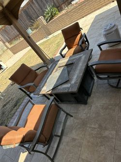 Patio Chairs & Fire Pit