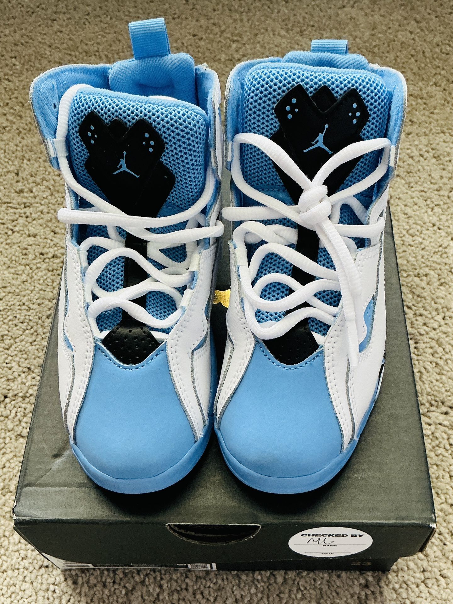 Air Jordan True Flight Basketball Shoes 343796 140 White Blue