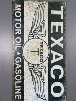 Texaco Motor Oil Gasoline Vintage Metal Sign