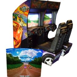 Rare 1996 Midway Cruis'n World Arcade Pair - Linked, Fully Working! 

