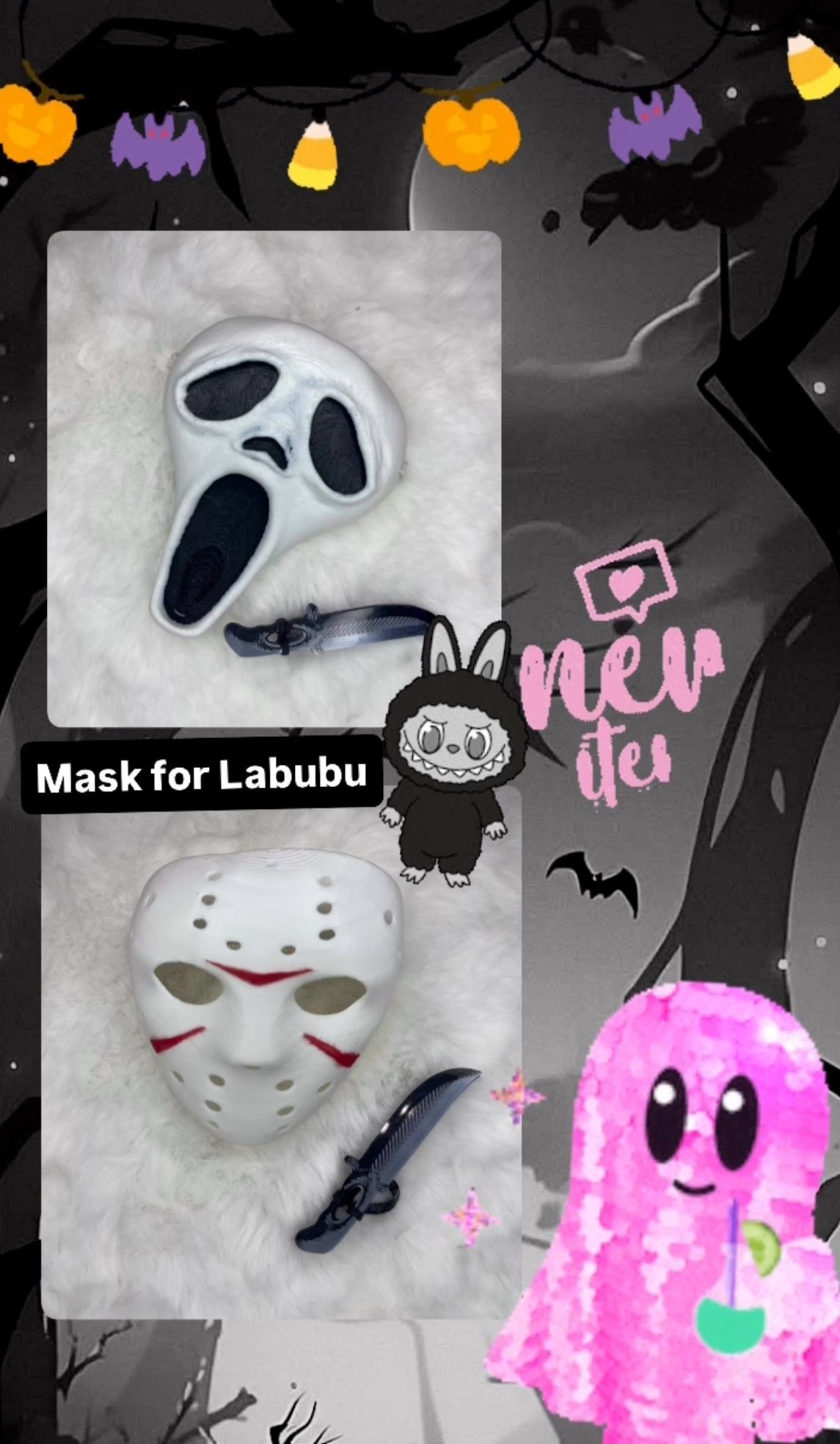 Labubu Mask Set