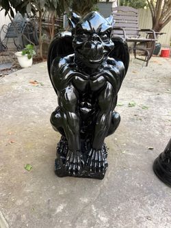 Black Winged Gargoyle Statue