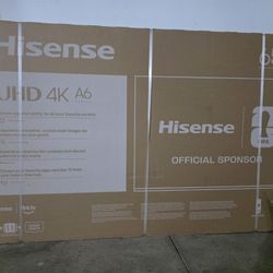 New Hisense 65" 4K UHD Smart TV (A6 Series) - Unopened