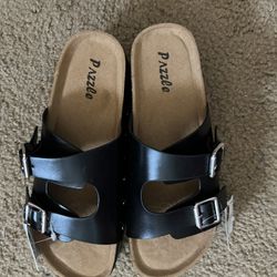 Black Birkenstock Style Platform Sandals