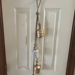 32 inch Rustic Gold Hanging Cow Bells