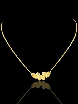 CADENA CORAZONES ORO 14K