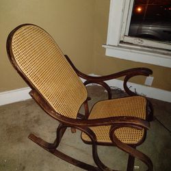 Bamboo Wicker Rocker Antique Great Condition