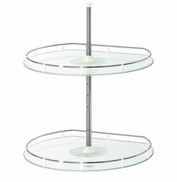 Lazy Susan Glass Shelves